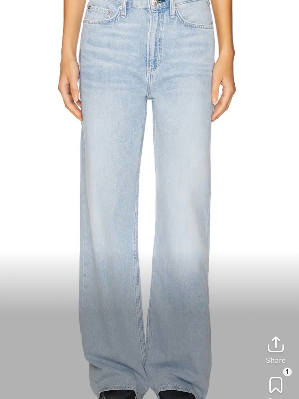 Rag & Bone Logan mid-Rise wide leg jeans